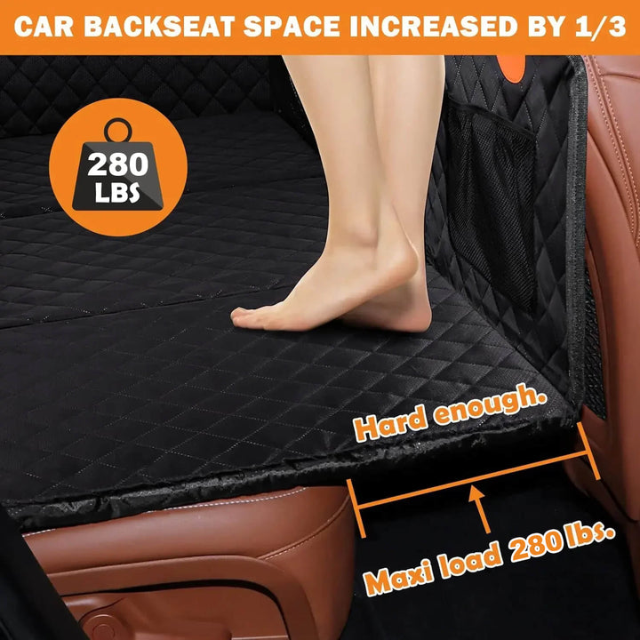 Pawzzle 3.0 - Hard Bottom Dog Car Seat Protector (+ FREE Luxe Dog Bed)