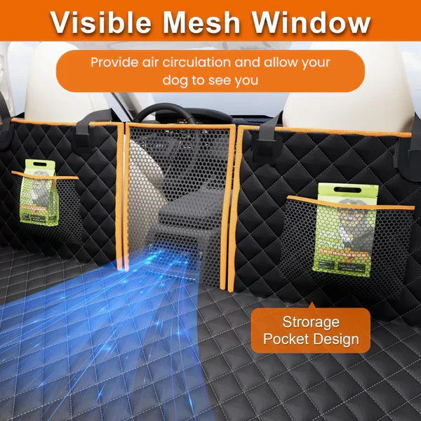 Pawzzle 3.0 - Hard Bottom Dog Car Seat Protector (+ FREE Luxe Dog Bed)