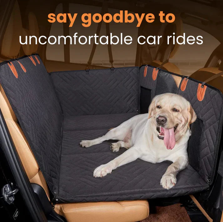Pawzzle 3.0 - Hard Bottom Dog Car Seat Protector (+ FREE Luxe Dog Bed)