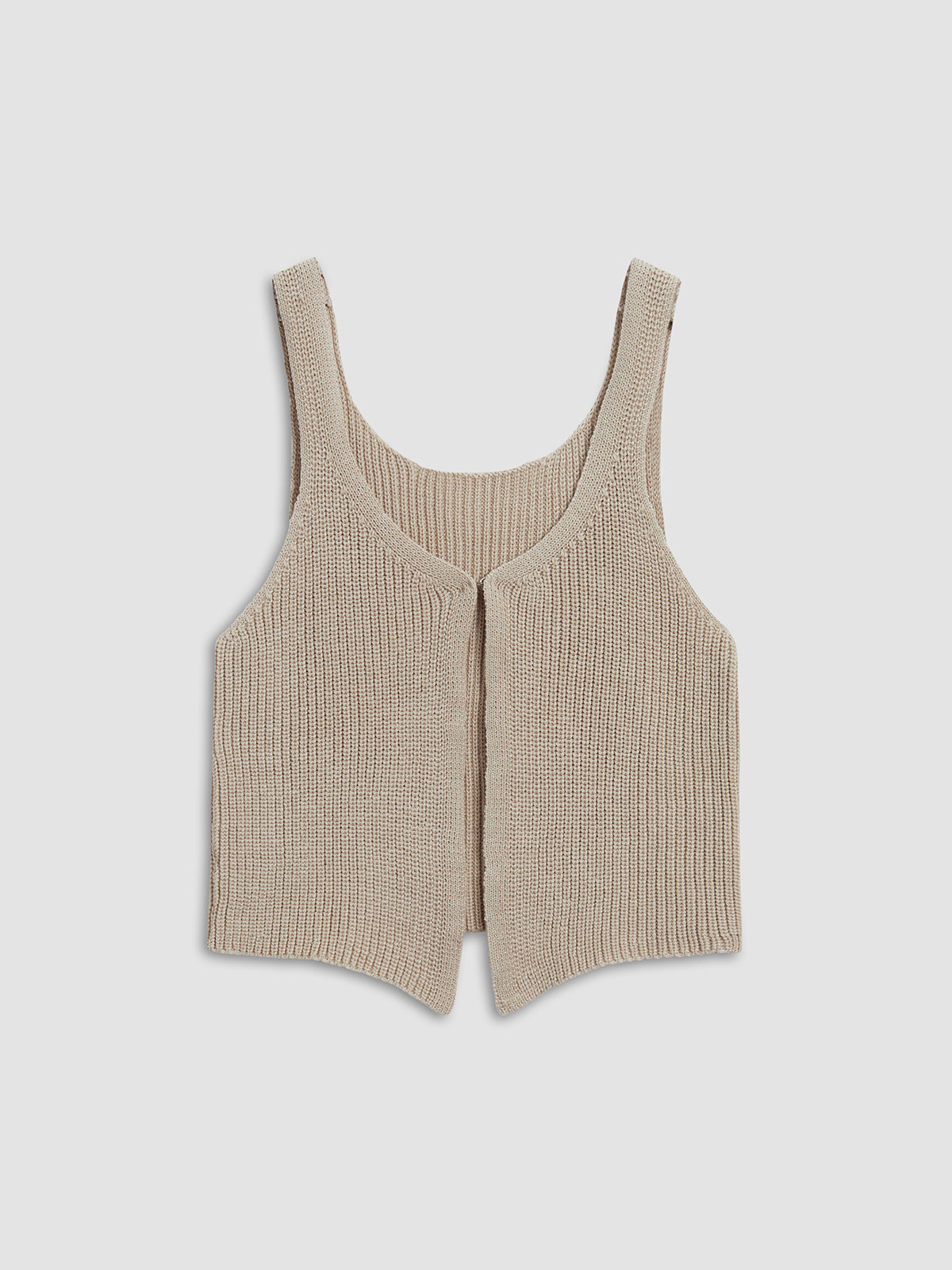 Hook-and-Eye Knit Vest