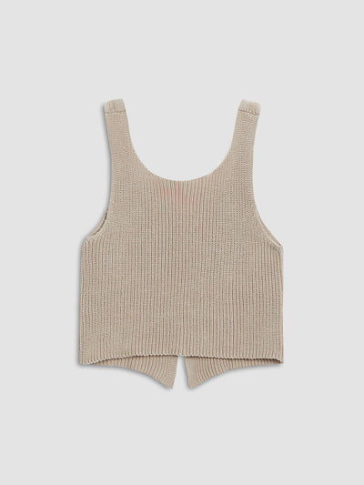 Hook-and-Eye Knit Vest